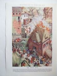 1939 Print Ad The Witch Hunt painting daemonologie fire