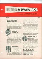 1950's Hastings Technical Tips Vol 1 No 12 Pistons
