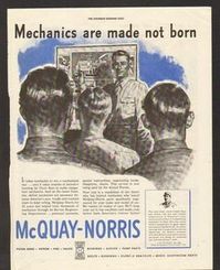 1943 Print AD McQuay-Norris mechanics valves pump parts