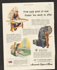 1944 Print AD American Brass Company Anaconda Copper