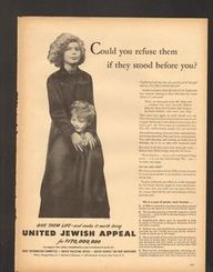1947 Print Ad United Jewish Appeal Palistine children