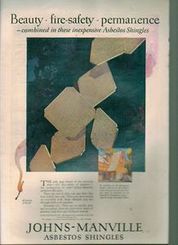 1926 Print Ad Johns-Manville Asbestos Shingle Fireproof