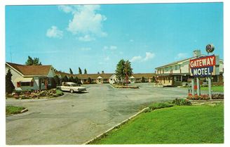 Undated Unused Postcard Gateway Motel Merrillville Indiana IN US 30 at Ind 53