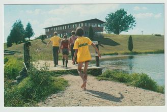 Undated Unused Postcard Beautiful Camp Lakeview Goodrich Michigan MI