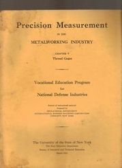 1941 Precision Measurement Metalworking Workbook NY